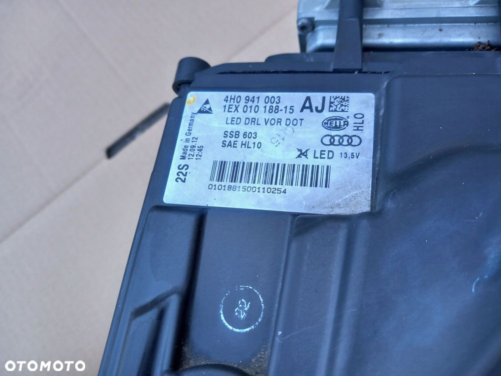 audi a8 d4 przedlift lampa lewa przednia full led 4h0941003aj usa - 5
