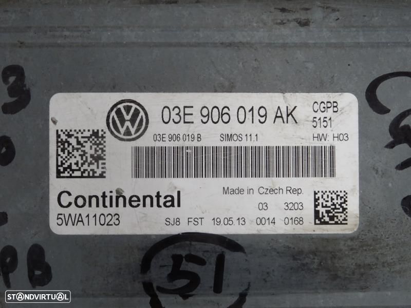 Centralina De Motor Volkswagen Polo (6R1, 6C1)  03E906019ak / 5Wa11023 - 2