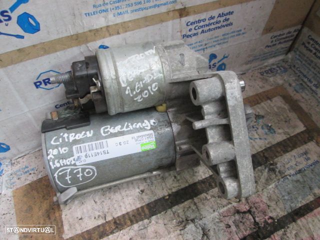 Motor De Arranque 968826848002 TS14E110 CITROEN BERLINGO 2010 1.6HDI PEUGEOT 207 2011 1.6HDI 0P PEUGEOT 107 2007 1.4HDI 0P CITROEN C3 2 FASE 1 2011 1.4HDI 70CV 5P PRETO - 1