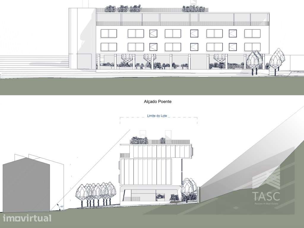 Lote para Prédio de apartamentos na Caparica - Grande imagem: 4/12