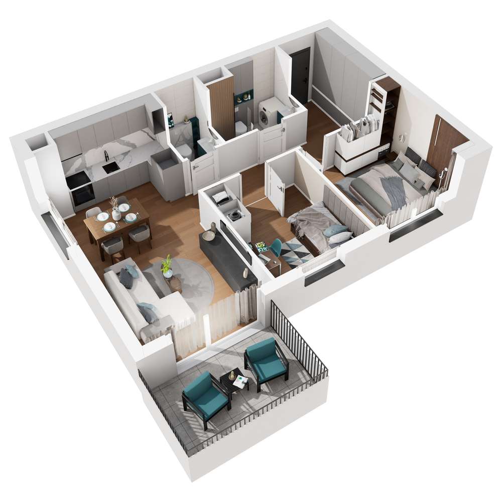 !Gotowe 3-pokojowe mieszkanie! | 57,51 m² | Balkon | Kampus UAM