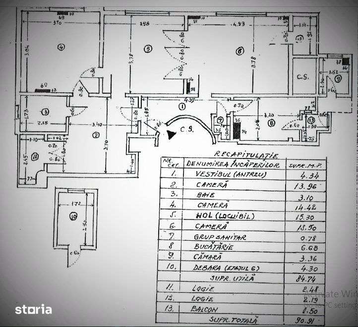 APARTAMENT 4 CAMERE, CIRCULAR, 84 mp, FARA RISC SEISMIC, ARMENEASCA — fotografia 3