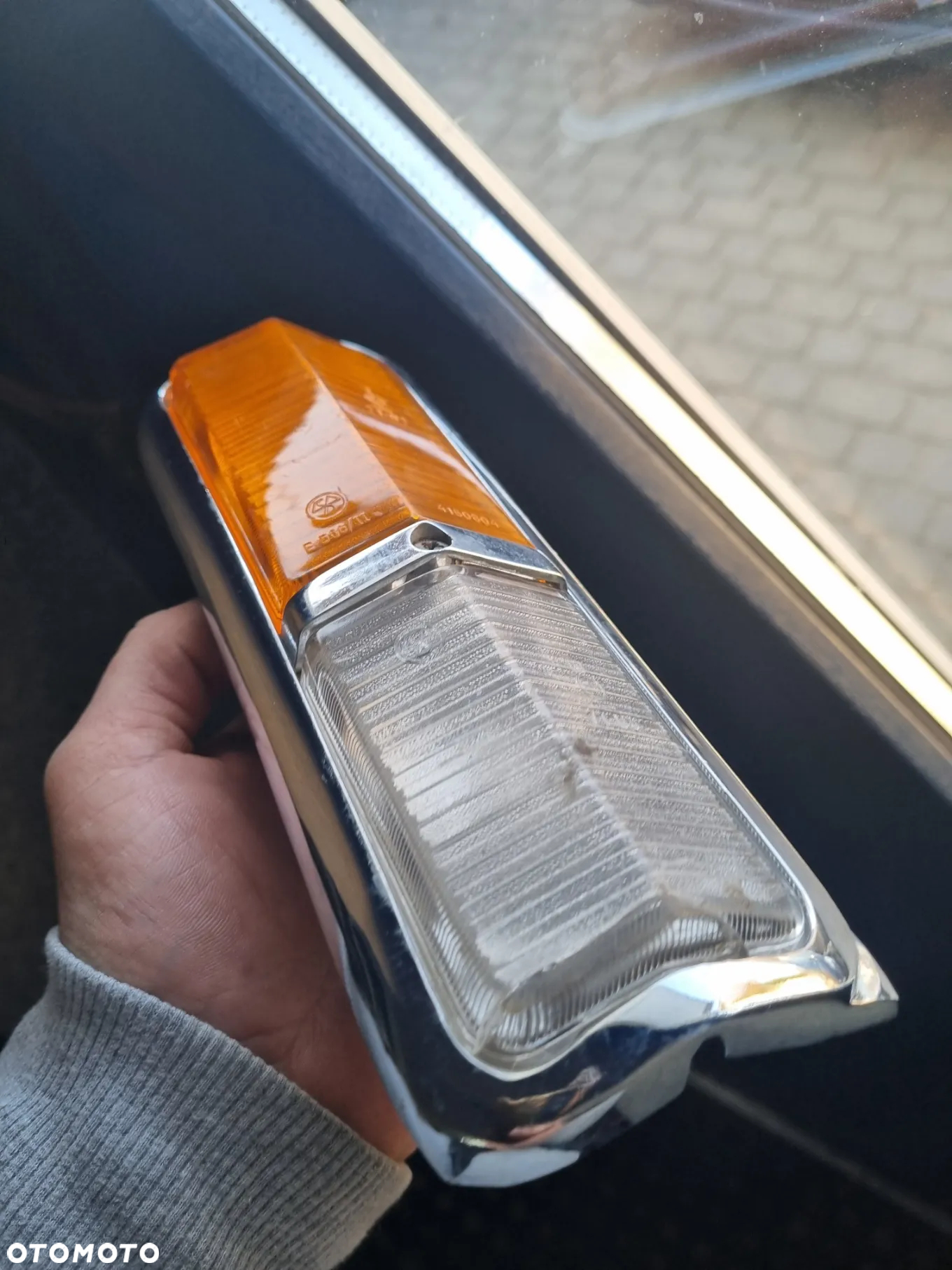 Lampy przód kierunkowskazy chrom stary typ Fiat 125p komplet - 2