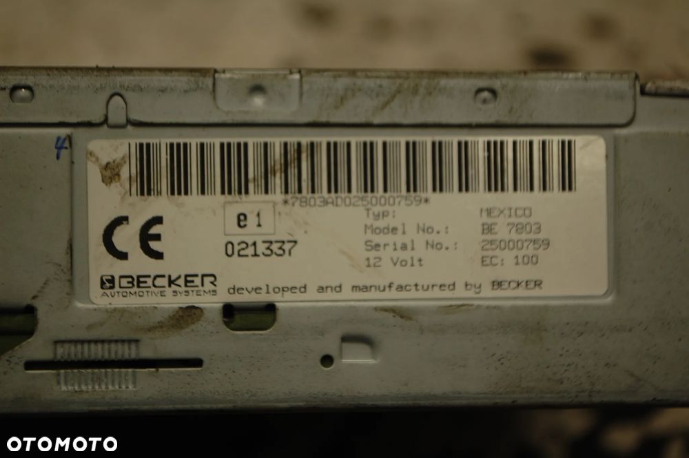 RADIO SAMOCHODOWE CD BECKER BE7803 MADE IN MEXICO - 3