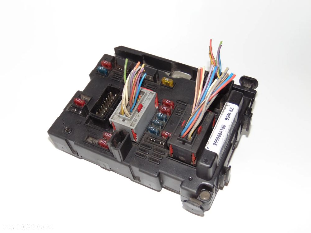 Moduł sterownik BSM skrzynka puszka bezpieczników 9650664180 Citroen C2 C3 C5 Berlingo I Xsara Picasso Peugeot 206 307 Partner - 1