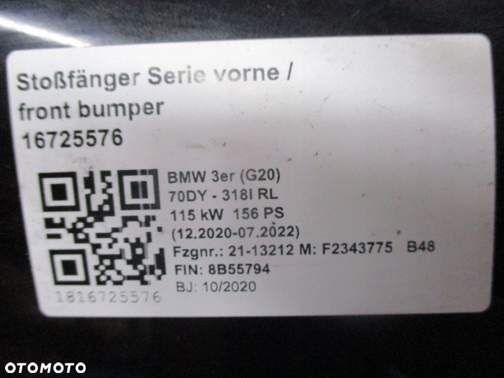 Zderzak BMW 3 G20 G21 KAMERA PRZEDNI - 11