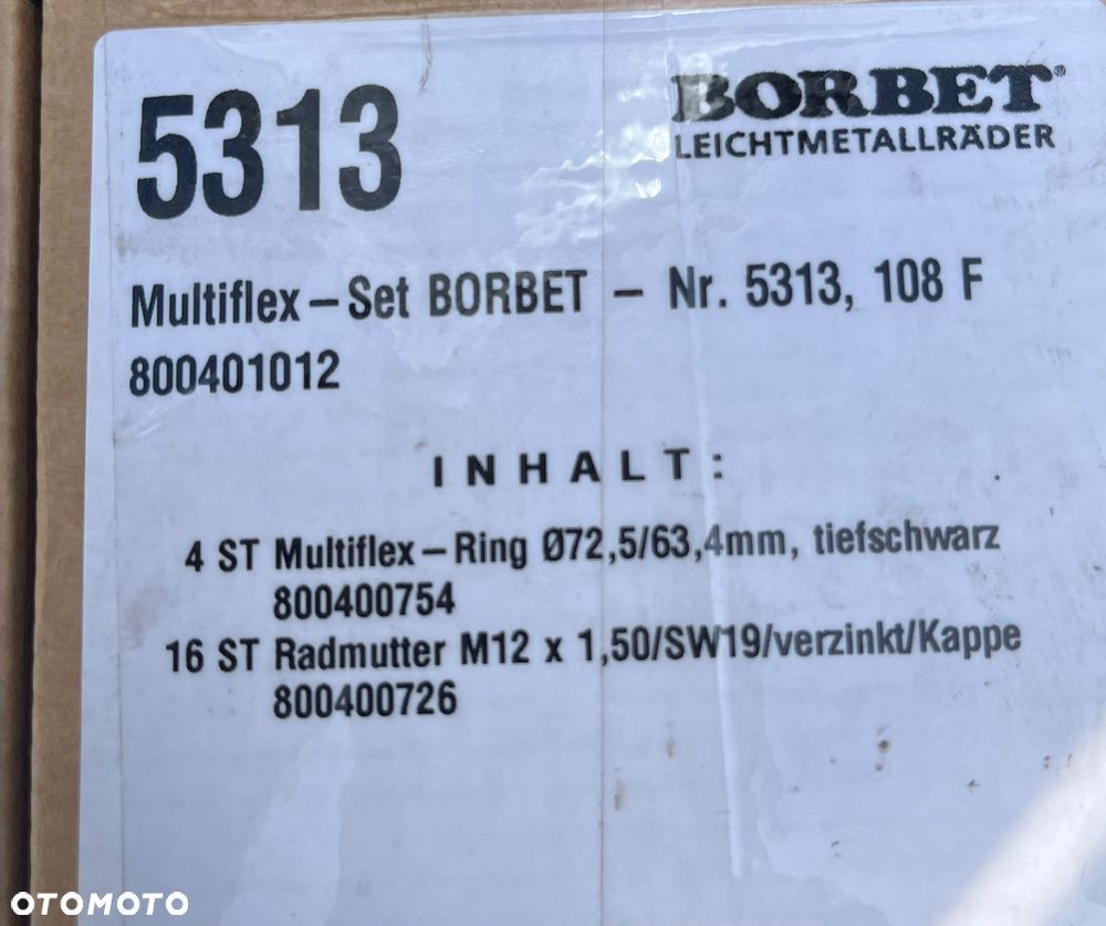 Felgi Aluminiowe Borbet 7x17 H2 ET32 4x108 Nowe Komplet Nr Kat. F4 - 6