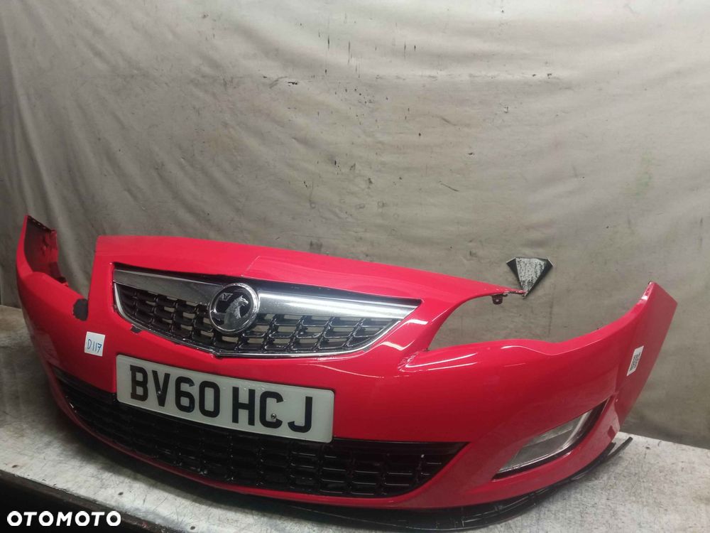 @ ZDERZAK PRZÓD PRZEDNI DO OPEL ASTRA J 4 IV Z50B CZERWONY HALOGENY - 4