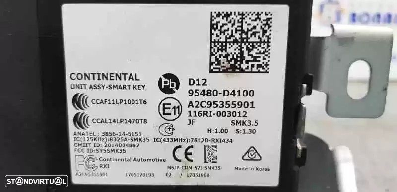 MODULO ELECTRONICO KIA OPTIMA 2018 -95480D4100 - 2