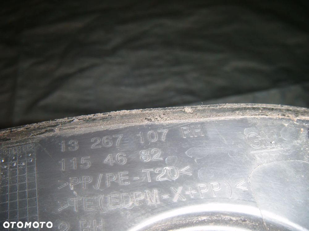 opel astra J 10r narożnik podszybia prawy przód 13267107 - 3