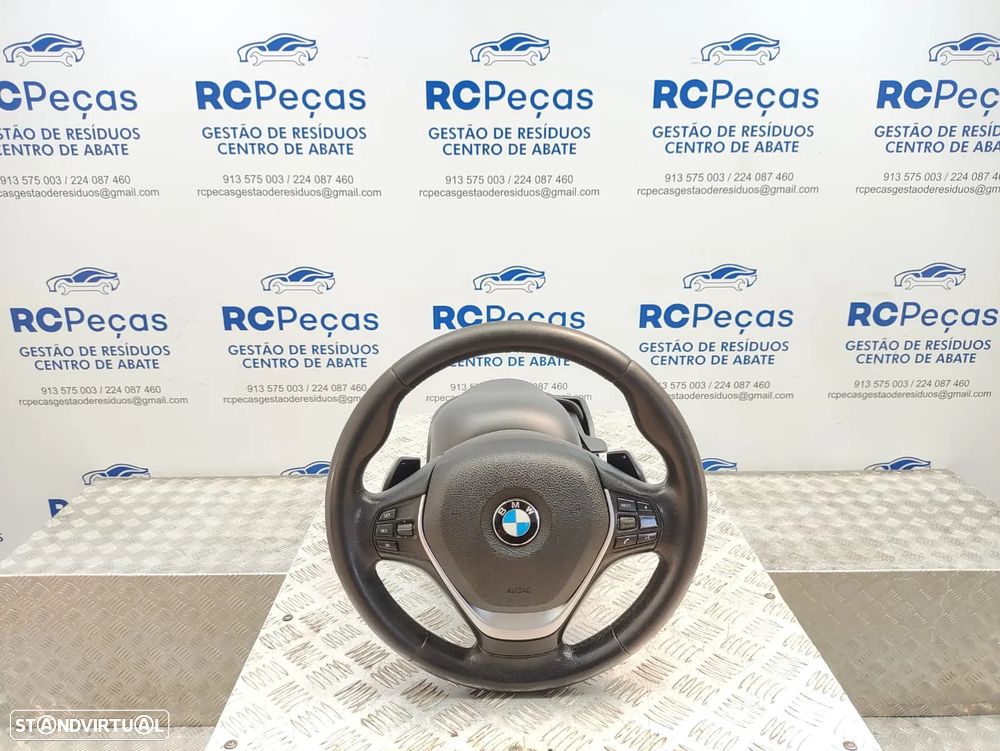 Volante completo em pele original BMW Serie 1 F20 F21 Patilhas Multifunções - 9