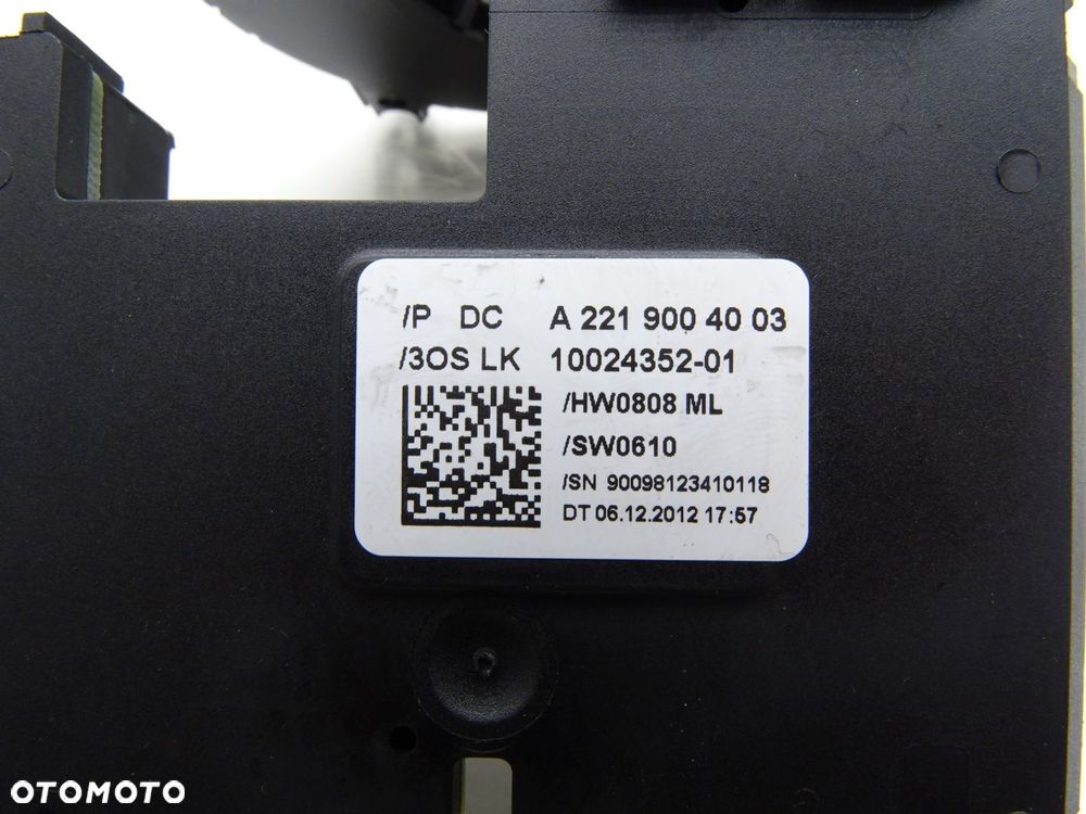 Zwijak kierowcy czujnik kąta skrętu pozycji a2219004003 mercedes w221 lift - 6