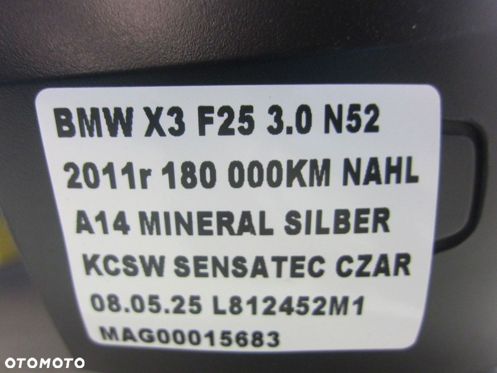 BMW X3 F25 X4 FOTEL PRZEDNI LEWY KIEROWCY CZARNY SENSATEC 52107240055 - 12