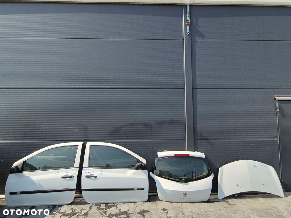 RENAULT CLIO III 3D DRZWI / KLAPA BAGAŻNIKA / MASKA ( BIAŁE BIAŁY DV369 ) - 1
