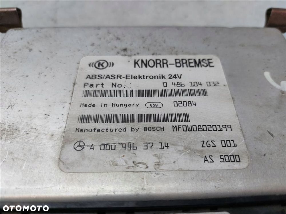 Moduł sterownik ABS Mercedes Atego KNORR-BREMSE A0004463714 0486104032 - 2