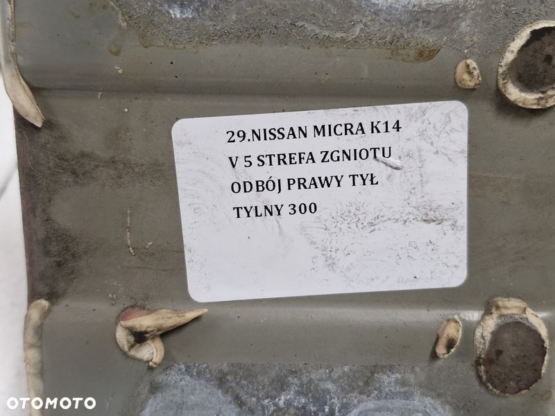 NISSAN MICRA K14 V 5 STREFA ZGNIOTU ODBÓJ PRAWY TYŁ TYLNY - 4