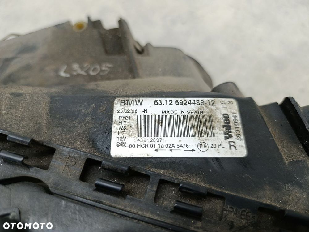 LAMPA PRZÓD PRAWA BMW 1 E87 6924488 89310941  VALEO - 8