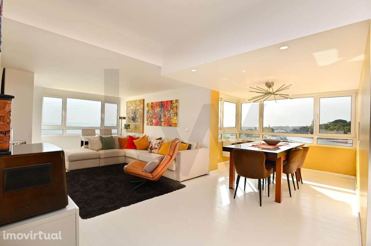 Panorâmico apartamento T5 com vista de mar infinita e ponte sobre o Te - Grande imagem: 2/29