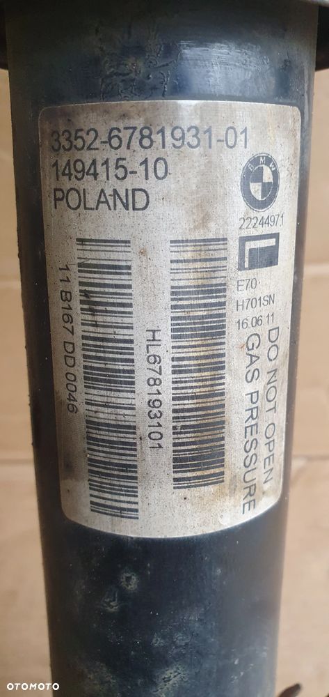 Amortyzator lewy tył tylny BMW X5 E70 6781931 - 6