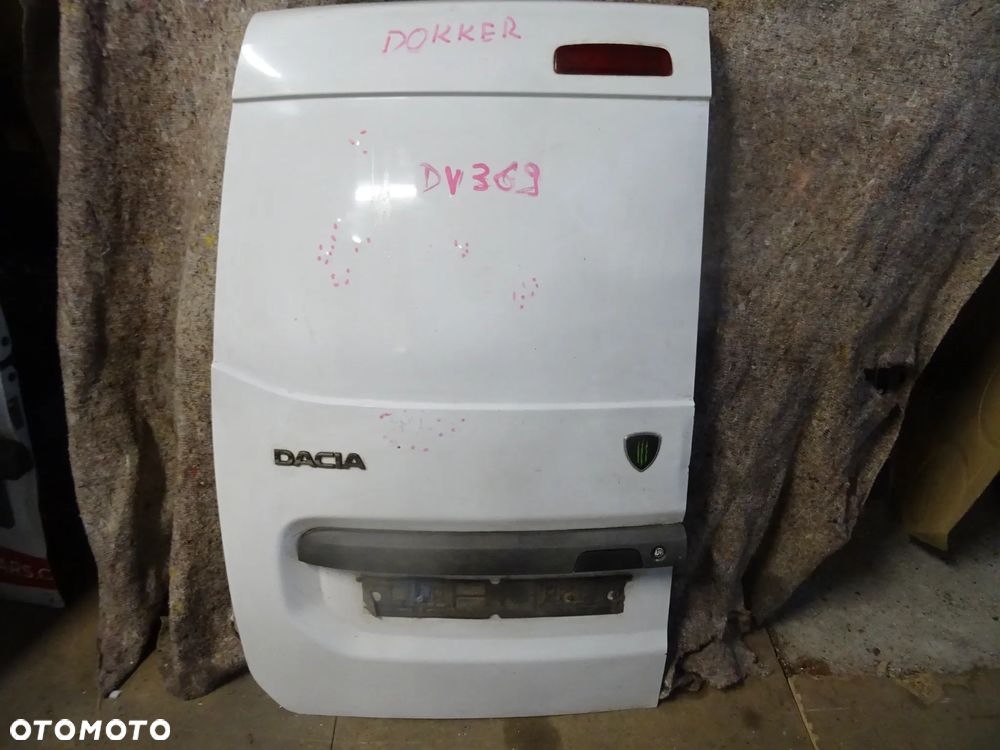 DACIA DOKKER DRZWI LEWE TYL SKRZYDLO DV369 BIALE LAMPA ZAMEK BLEDA OSWIETLENIA CZESCI ROZNE PYTAC - 1