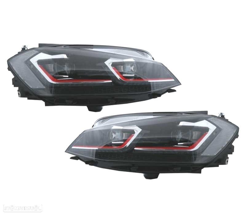 FARÓIS VOLKSWAGEN VW GOLF 7.5 17-19 FULL LED DINÂMICOS LOOK GTI - 2