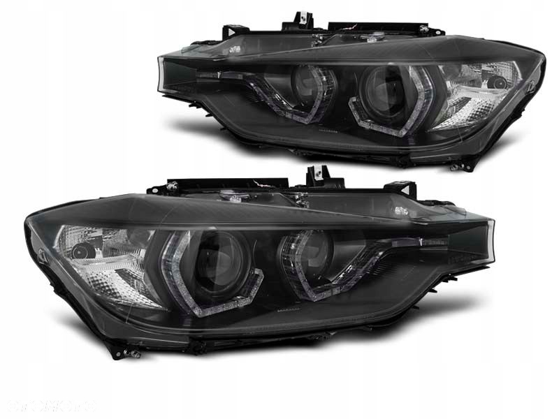 Reflektory Lampy kpl Ringi Angel Engel Led DRL Neon Tuning Bmw 3 f30 f31 - 3