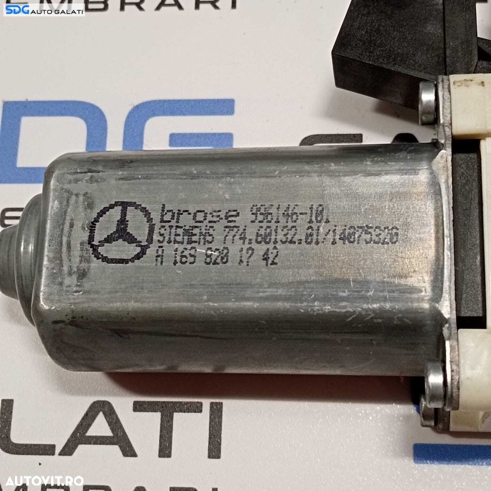 Motoras Macara Usa Portiera Stanga Fata Mercedes Clasa B Class W245 2005 - 2012 Cod A1698201742 [X1110] - 3