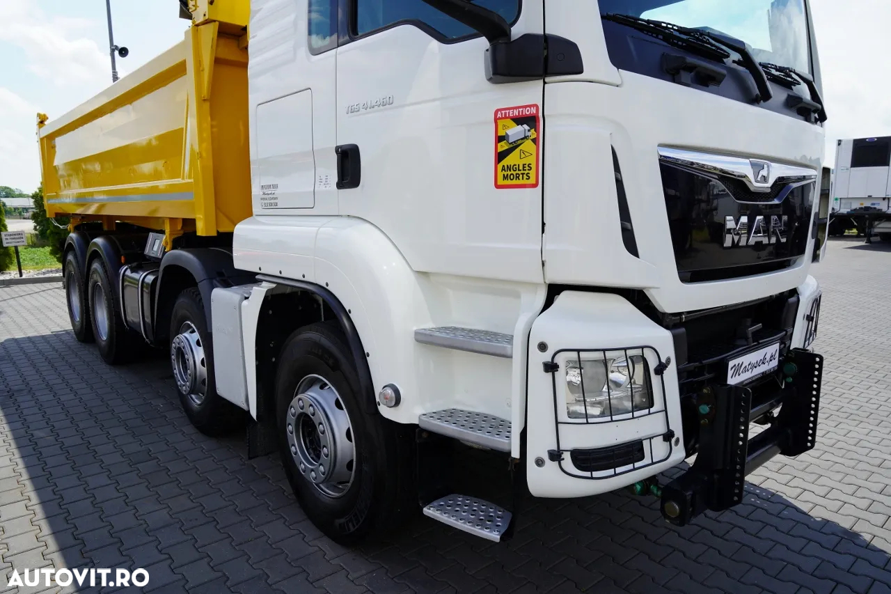 MAN TGS 41.460 / 8x8 / BASCULĂ / 2 PĂRȚI / BORDMATIC / HYDROBTA / MEILLER KIPER / ANVELOPE 100% / EURO 6 / 2017 / IMPORTAT - 15
