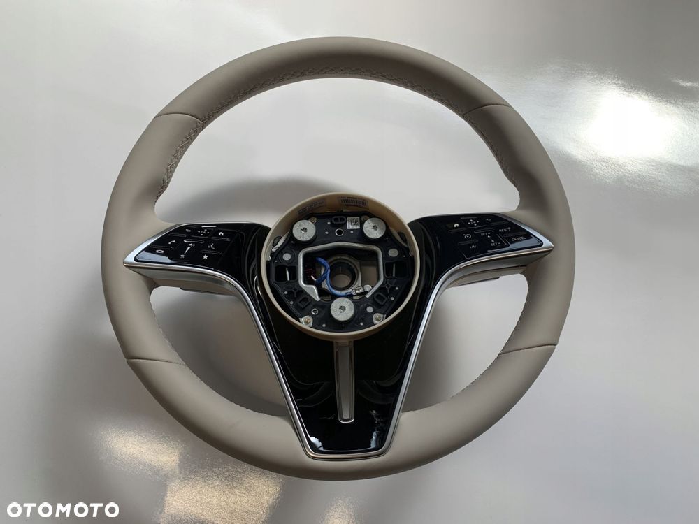 MERCEDES W213 W223 KIEROWNICA SKÓRA GRZANA ŁOPATKI - 12