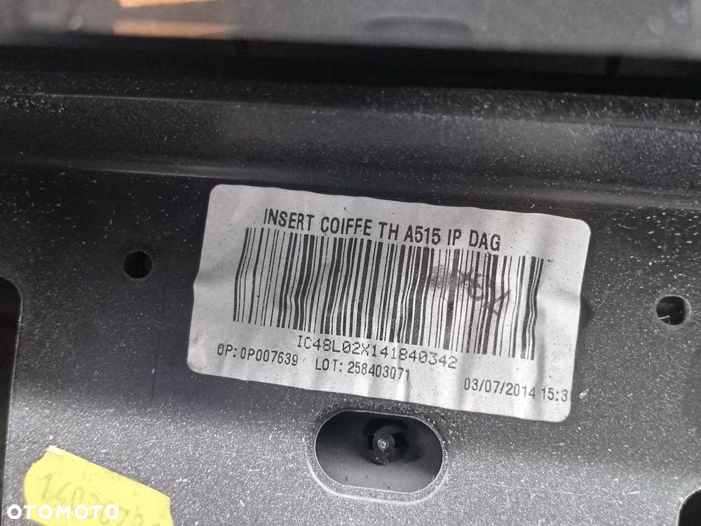 DESKA ROZDZIELCZA,KONSOLA PODUSZKI SENSOR PASY CITROEN C3 II FL 9803928480 - 8
