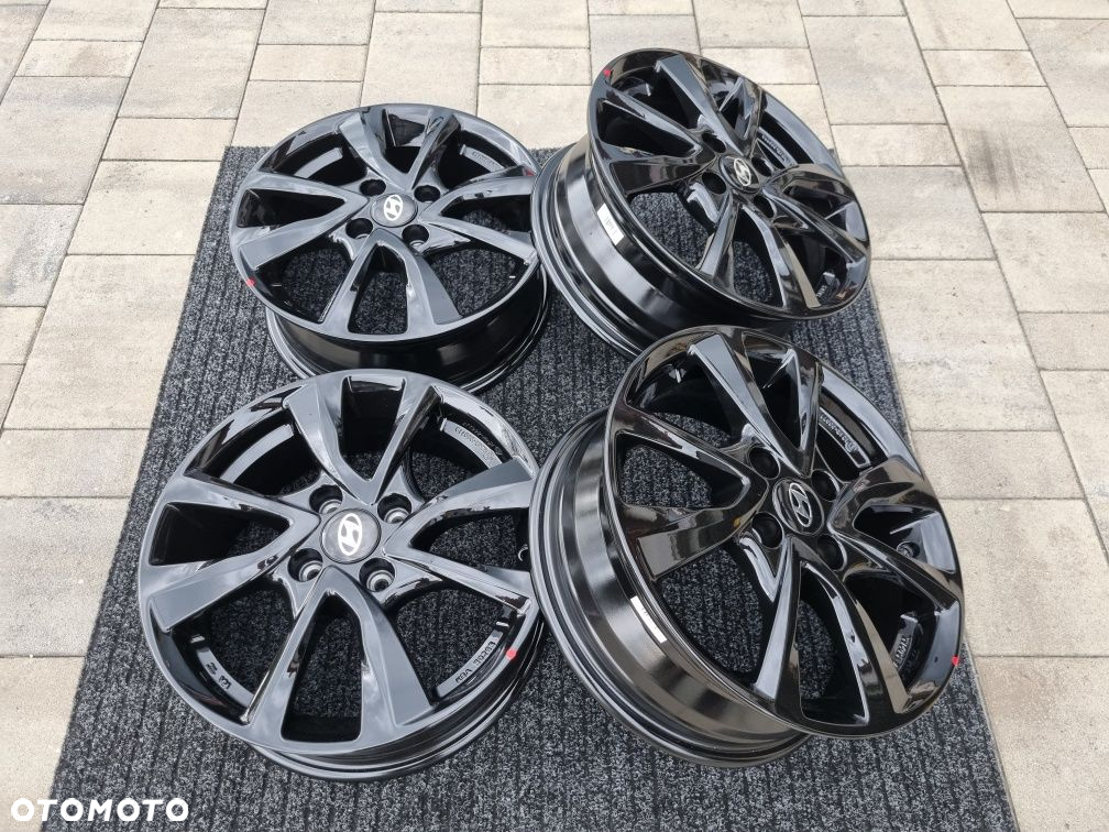 Hyundai 15" nowe felgi alu i10 i20 Inster Bayon 4x100 czarne alufelgi - 6