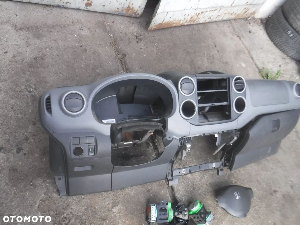 Citroen Berlingo II Peugeot Partner II  deska pulpit air bag pasy poduszki kokpit kpl - 1