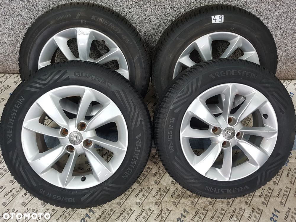 KOŁA CAŁOROCZNE OPEL CORSA D E  ADAM 4X100 185/65R15 6JX15 CZUJNIKI - 14