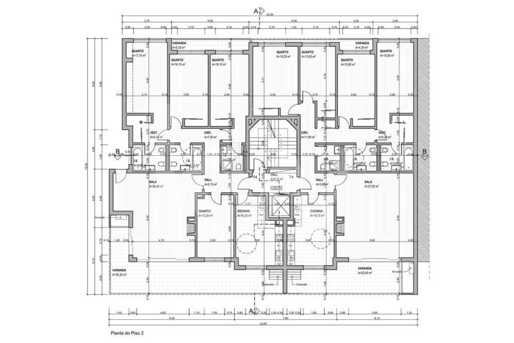 Apartamento T4 em construção, com 1 lugar de garagem e varandas. Acaba - Grande imagem: 2/6