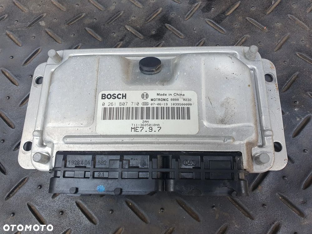 DR5 CHERY TIGGO ECU KOMPUTER STEROWNIK SILNIKA 0261B07710 T11-3605010HA ME7.9.7 - 1