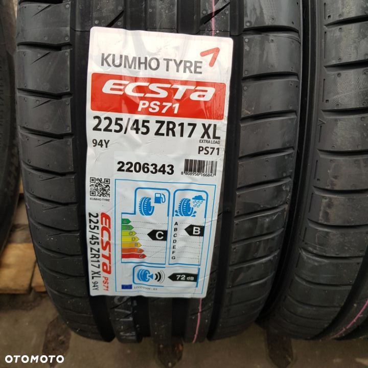 4x 225/45R17 Kumho Ecsta PS71 Komplet opon letnich Poznań - 2