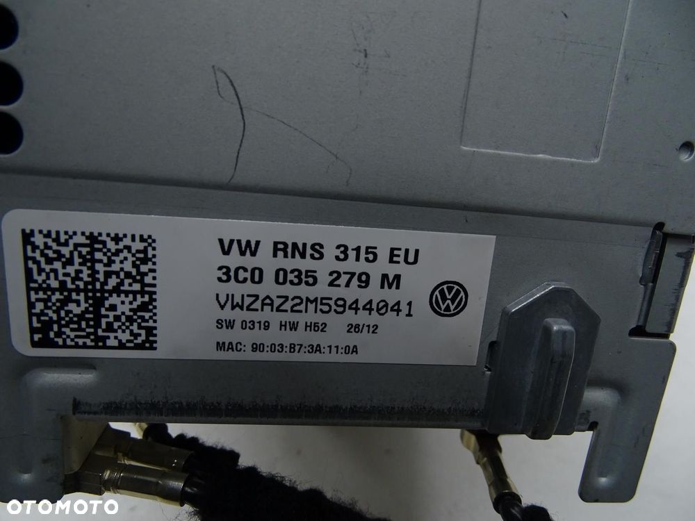 RADIO NAWIGACJA NAVI PANEL WYŚWIETLACZ 3C0035279M VW PASSAT B7 - 10