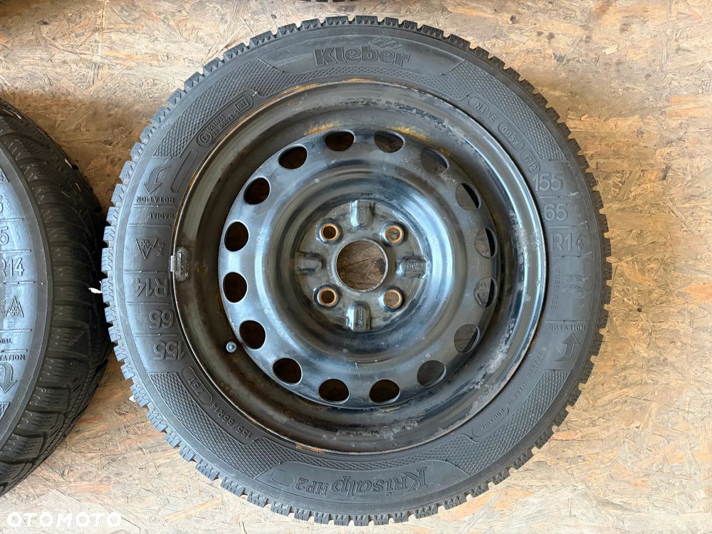 Felgi koła stalowe opony zimowe 4x100 4,5Jx14 ET39 155/65R14 - 2