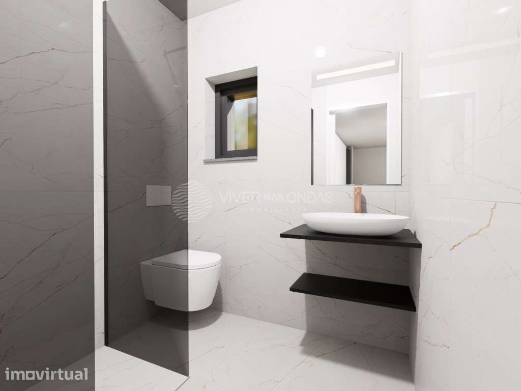 Moradia Bifamiliar T3 de Arquitetura Contemporânea com Piscina - Co... - Grande imagem: 5/16