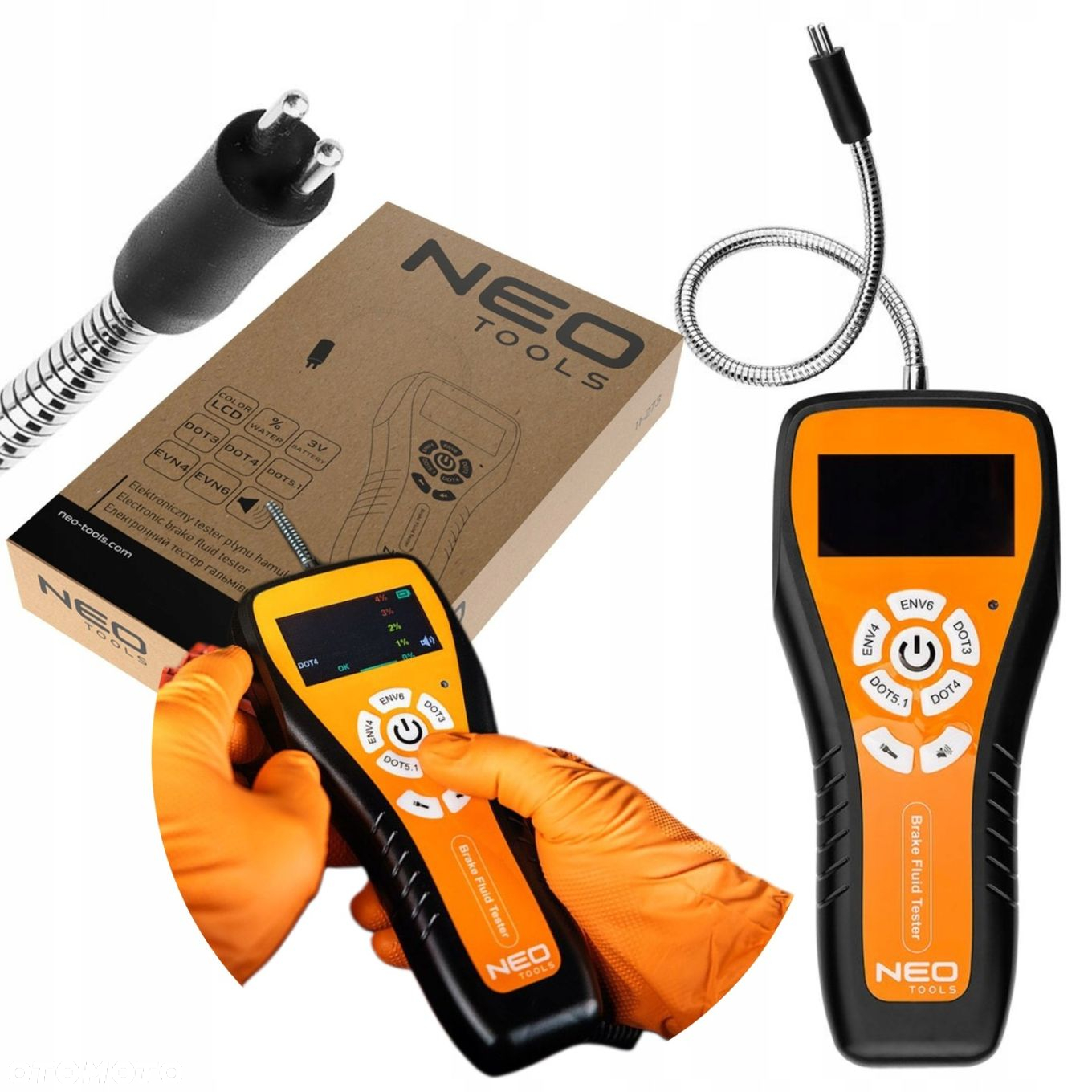 NEO ELEKTRONICZNY TESTER PŁYNU HAMULCOWEGO DOT3 DOT4 DOT5 EVN4 EVN6 11-273 - 14