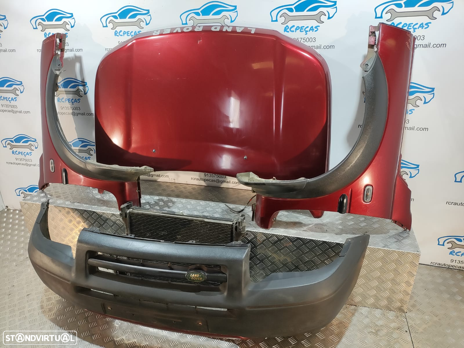 FRENTE COMPLETA LAND ROVER FREELANDER I 1 MK1 CAPOT PARACHOQUES GUARDA-LAMAS OTICAS RADIADOR VENTILADOR FRENTE FIBRA REFORÇO - 2