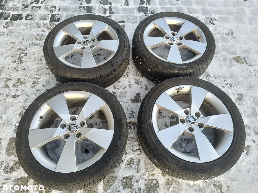 Felgi Aluminiowe 16 Skoda Octavia 3 5x112 ET49 5E0601025D Koła VW Seat Audi 7Jx17H2 - 1