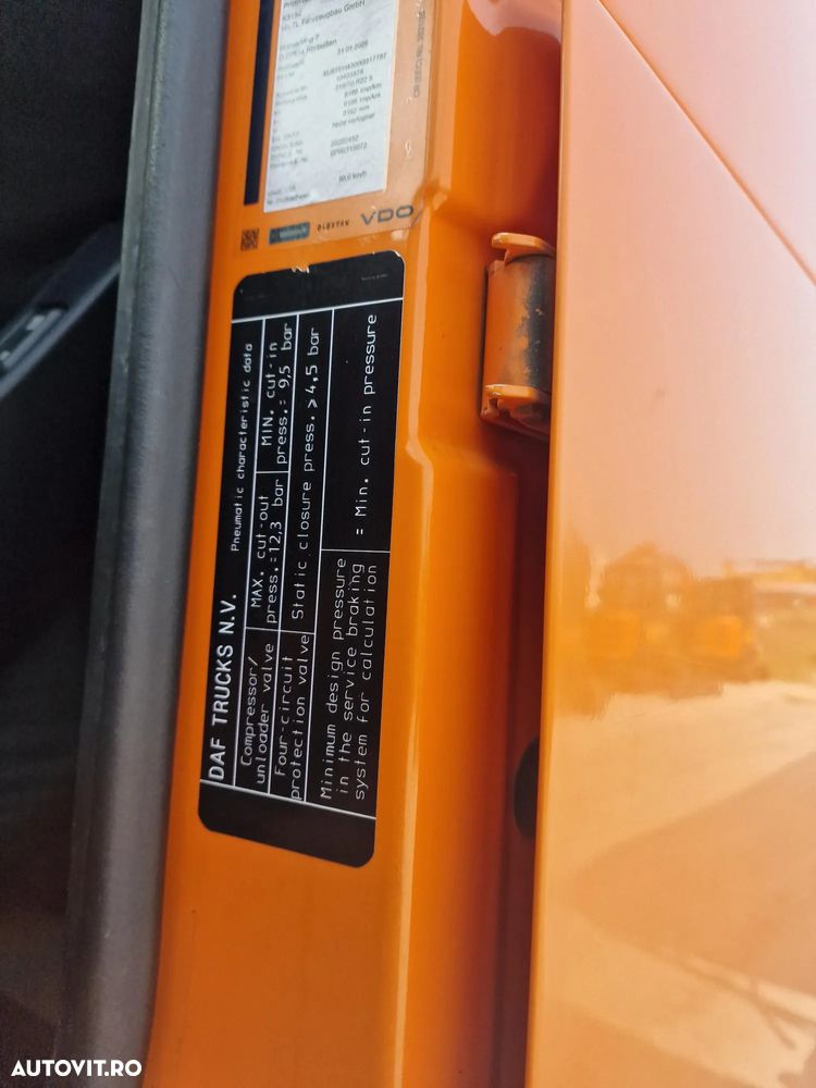 DAF XF 480, 2020, 544.645km, KIT BASCULARE, 28.900 EUR+Tva, Cutie automata+RETARDER 6 trepte, Aer conditionat stationare, anv 70% ok, rezervor 600l, Carte Identitate, Statie radio, Parasolar exterior, faruri ceata,posibilitate leasing 4 ani,28900eur+tva - 21