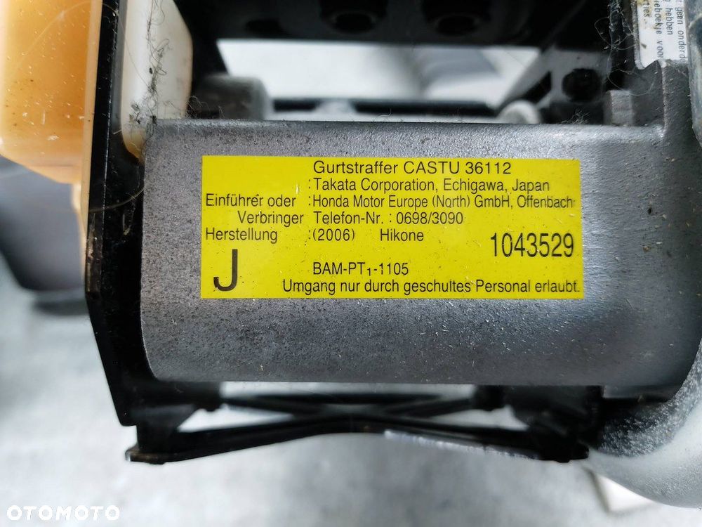 ZESTAW PODUSZEK AIRBAG, PASY PRZÓD HONDA CIVIC VIII  77960-SMB-G215-M1 - 3