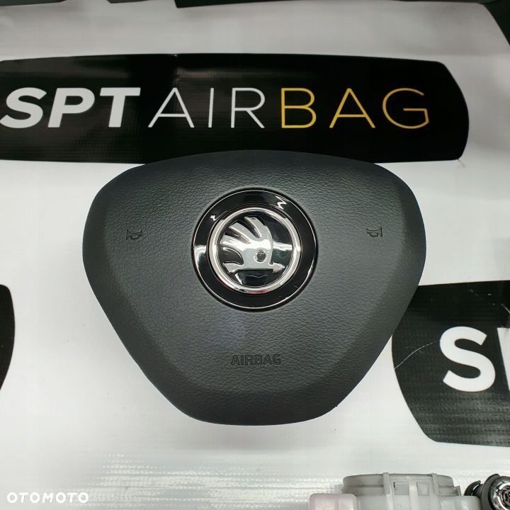 SKODA OCTAVIA III 3 5E0 DESKA ROZDZIELCZA KONSOLA KOKPIT PULPIT PODUSZKI AIRBAG AIR BAG PASY KIT SET - 6