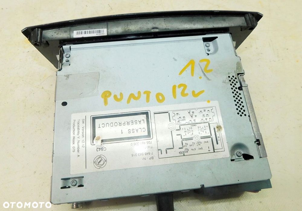 FIAT PUNTO III 1.2 06-12r RADIO BLAUPUNKT 7354813000 - 4