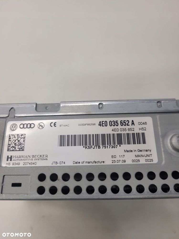 CZYTNIK MMI 3G MULTIMEDIA AUDI Q7 A6 C6 4E0035652A - 5