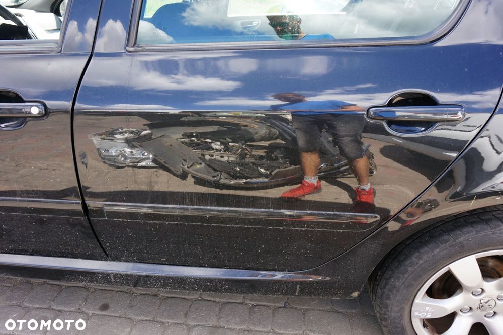 DRZWI TYLNE LEWE 307 LIFT 5D HB EXLD  CZARNY PEUGEOT 2005-2007 - 2