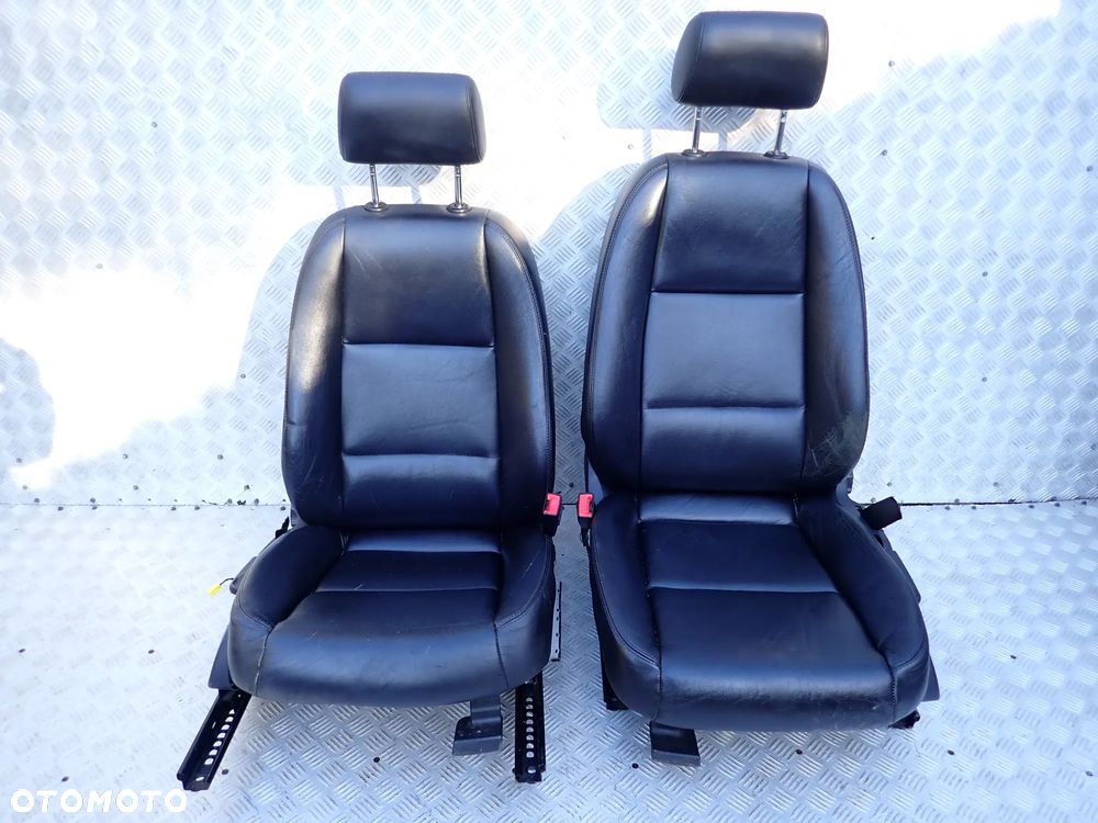 FOTELE SIEDZENIA KOMPLET PRZÓD TYŁ SKÓRA  AUDI A4 B6 - 1