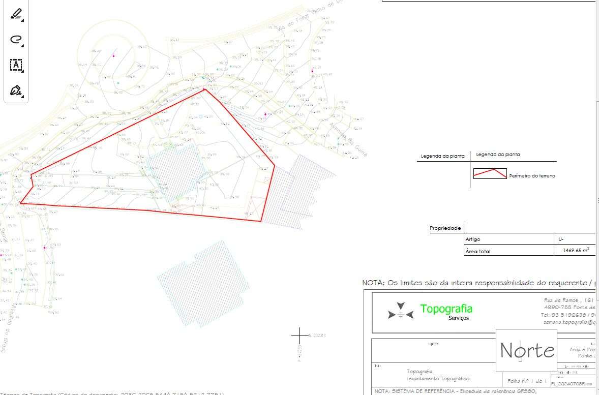 Terreno com 1.500m2 com moradia para construção de fracções - Grande imagem: 3/3